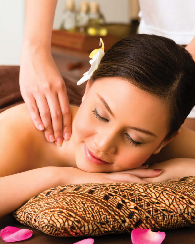 Aromatherapy oils and body to body massage setup at Queen Spa BD